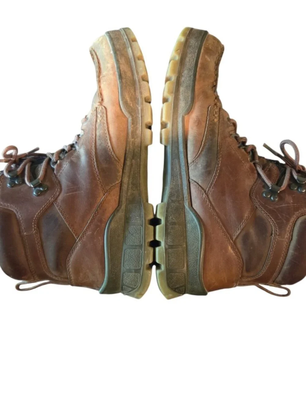 ECCO Track 25 Mid/High Brown Leather Hiking Boots Moc GTX Men's 47 US 13 - 13.5